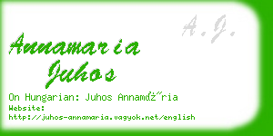 annamaria juhos business card